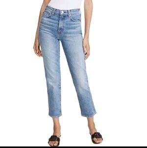 7 For All Mankind High Waist Cropped Straight Sz 29